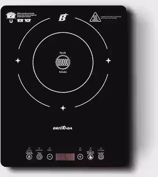 Cooktop De Indução Britânia Portátil Painel Touch Bcte10a Preto 127v