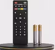 Controle Remoto Universal +2 Pilhas TV Smart Premium IR TV Box Android Ultra Versátil Botões de Atalho Longo Alcance Plug Play Preto