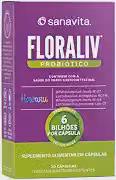 Sanavita Probiótico Floraliv - Saúde Intestinal - Display 30 Cápsulas Vegetais