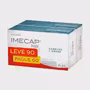 Imecap Hair Leve 90 cápsulas, Pague 60 - Vitaminas para Cabelos e Unhas com Biotina