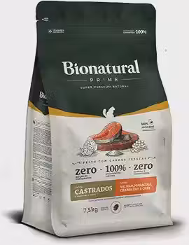 Bionatural Prime - Salmão Gatos Castrados 7,5kg