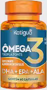 Katiguá, Ômega 3 Tripla Fonte, DHA + EPA + ALA, 1000mg, 60 Cápsulas Soft Gel • 15 doses