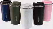 Copo Térmico Cafe Cerveja Com Tampa Aço Inoxidável Anti-vazamento 500ml Cor:Branco