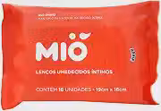Lenço Umedecido Íntimo Mió com 16 Unidades