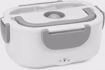 Marmita Elétrica Portátil Bivolt 110v 220v Lancheira Térmica 1,5L CINZA