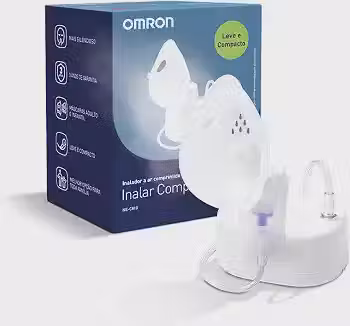 Omron Inalador Nebulizador Compressor Portatil Silencioso NE-C810 Bivolt Infantil Adulto