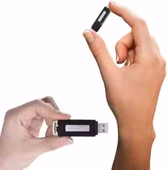 Mini Gravador de Voz Pen Drive Espião USB Portátil Escuta Discreto