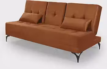 Sofá Cama Solteiro Colorado Reclinável 3 Posições Tecido Suede (Terracota)