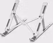 Suporte para Notebook Portátil Dobrável em Alumínio com Regulagem de Altura e Inclinação Ajuste Ergonômico 6 Posições Compatível com Laptop 10 a 17 Polegadas Tablet Livros Celular Leve e Resistente