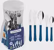 Faqueiro Inox 20 peças Leme Azul - Tramontina