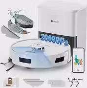 Robo Aspirador e Passa Pano Redroad R11 com Autoesvaziamento 20000Pa, Escova Expansível, Limpeza de Carpetes,Obstáculos,Antienrosco, Limpeza para Pets, Bateria Longa,Função de mapeamento,4L,127V