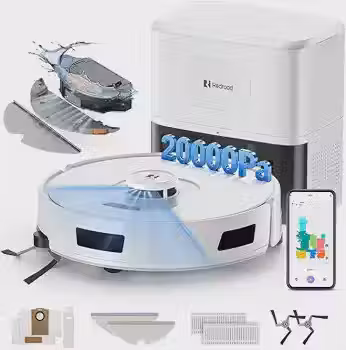 Robo Aspirador e Passa Pano Redroad R11 com Autoesvaziamento 20000Pa, Escova Expansível, Limpeza de Carpetes,Obstáculos,Antienrosco, Limpeza para Pets, Bateria Longa,Função de mapeamento,4L,127V