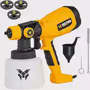 Pistola de Pintura Elétrica Fasterr FST054 550W HVLP | 3 Bicos Intercambiáveis, Controle de Vazão e Tanque 1400ml | Acabamento Profissional 220V