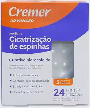 Curativo Hidrocolóide para Acnes e Espinhas com 24 Unidades