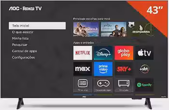 TV AOC Smart 43' Roku TV Full HD 43S5155/78G