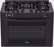 Fogao A Gas De Embutir Gaudi Prisma Vitreo Bl 5q Preto Gas Glp