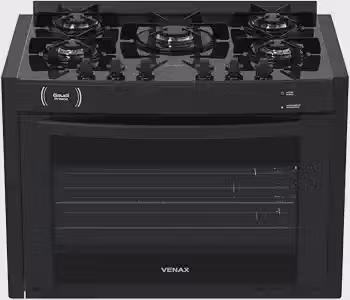 Fogao A Gas De Embutir Gaudi Prisma Vitreo Bl 5q Preto Gas Glp