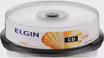 Cd Gravável, Elgin, Printable, Cd-R, 700mb, 80 min, 52x, Tubo com 25