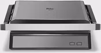 Philco Grill PGR32 Chapa com Abertura 180° 2 em 1 127V Moderno Preto e Inox