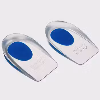 Palmilhas Ortopédicas Silicone Gel Hidratante Massageadoras Protetoras de Calcanhar Calçado Sapato Conforto e Alívio de Dor Sking (Azul)