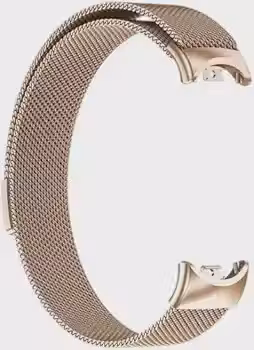 Pulseira de Aço Inoxidável com Fecho Magnético para Mi Band 8, 9, 10, Malha Milanese