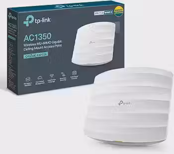 TP-Link Access Point Wireless Gigabit EAP225, MU-MIMO, Dual Band AC1350, Montável em Teto, Seamless Roaming