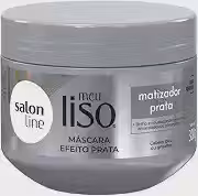Salon Line, Máscara Matizadora, Meu Liso Prata, Vegano - Para Cabelos Lisos, 300g