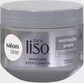 Salon Line, Máscara Matizadora, Meu Liso Prata, Vegano - Para Cabelos Lisos, 300g
