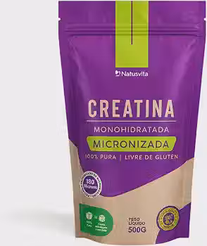 Creatina Pura 500g Monohidratada Micronizada à 180 mícrons. 101% de Pureza em Laudo. Livre de Metais Pesados