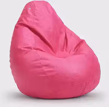 Puff Fofão Grande Adulto com Enchimento Incluso | Assento Confortável, Ergonômico Courino Premium, Leve para Sala Quarto TV, Impermeável. (Rosa Pink)