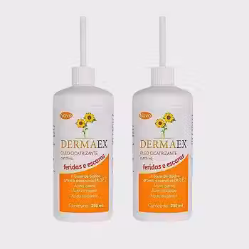 Dermaex Oleo de Girassol Para Feridas Cicatrizante 2x200mL
