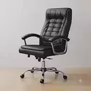 Cadeira de Escritório Presidente Ergonômica Premium – Reclinável com Sistema Relax, Molas Ensacadas, Altura Ajustável, Giratória, Couro Sintético Executivo, Preta