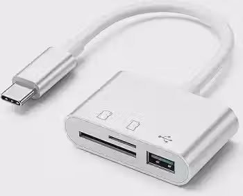 Leitor de Cartão SD e Micro SD USB-C e USB 3.0 | Adaptador OTG para Celular, Tablet e Computador | Transferência Rápida de Fotos, Vídeos e Arquivos | Plug & Play