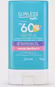 Sunless Protetor Solar Baby Bastão FPS60 15G