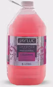 Shampoo Profissional Ceramidas Sem Sal Jay Luc 5L, Xampu Nutritivo Com Ceramidas, Vermelho, Ideal Para Cabelos Normais, Hidrata E Restaura, Beleza E Cuidado Em Cada Detalhe, Linha Profissional Galão