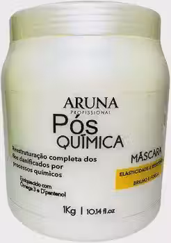 ARUNA COSMÉTICOS Máscara Pós Química Salon Pro – 1KG: Restauração Profunda e Brilho Intenso para Cabelos Ressecados e Danificados