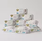 Lenço Umedecido Mili Love & Care, Hipoalergênico, 12 Pacotes com 96 Unidades Cada