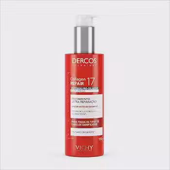 Vichy Dercos Collagen Repair 17, Pré-Shampoo Antiqueda e Antiquebra, Peptídeos Pró-Colágeno e Ácido Cítrico, Fios 10x Mais Fortes e 97% Reparados, 150g