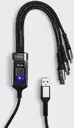 Cabo Carregador 3 em 1 Tipo C, Lightning e Micro USB – Cabo USB Reforçado Trançado Rápido para iPhone, Samsung, Xiaomi, Android e Mais – 1,2m