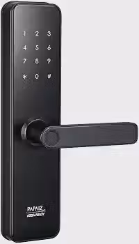 Fechadura Papaiz SL150 Digital Biometria De Embutir Preta Tag Senha