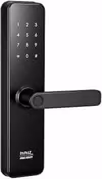 Fechadura Papaiz SL150 Digital Biometria De Embutir Preta Tag Senha