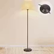 Luminária Piso Cúpula Cônica Abajur, Luminária de Chão, Abajur Chão com Poste de Luz de Metal Preto, luminária de chão Moderna com Lâmpada de 3 Temperaturas de Cor de 36V
