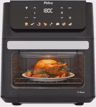 Air Fryer Oven Philco 11L 8 Funções Visor 1800W PAF11B 220V
