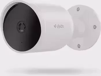 Câmera Inteligente Externa Velds, Wi-Fi, 2K, Resistente à Água IP66, Visão Noturna Infravermelha, Detecção de Movimento, Áudio Bidirecional, Cartão SD até 256GB, Branco
