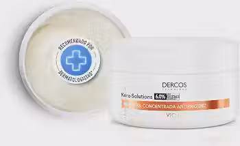 Vichy Dercos Kera-Solutions Máscara de Tratamento Capilar, para Cabelos Danificados por Química, Reparação Intensa, Ação Antifrizz e Antiumidade por 48h, 200ml