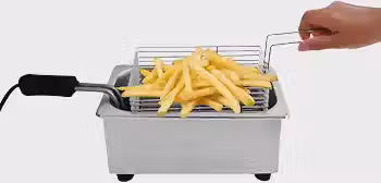 Fritadeira Elétrica Tacho Industrial Cozinha Óleo. Cor Inox Frequência 60 220v