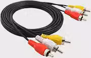 Cabo RCA 3x3 Cabo coaxial de áudio e vídeo Macho Para Tv, Vídeo Cassete, DVD, Home Theather, Blu-ray, aparelhos de TV a cabo 1,5 metros