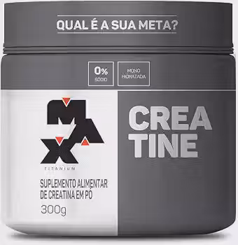 Max Titanium Creatina Pote Monohidratada (300g) 100% Pura