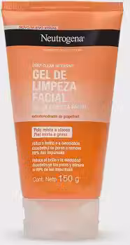Gel de Limpeza Facial Neutrogena Deep Clean Intensive, Grapefruit, 150g