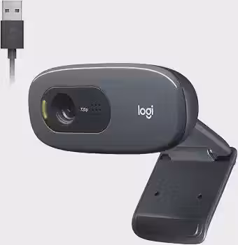Webcam HD C270 com 3 MP para Chamadas e Gravações em Vídeo Widescreen, Logitech, Webcams e Equipamentos de Voip